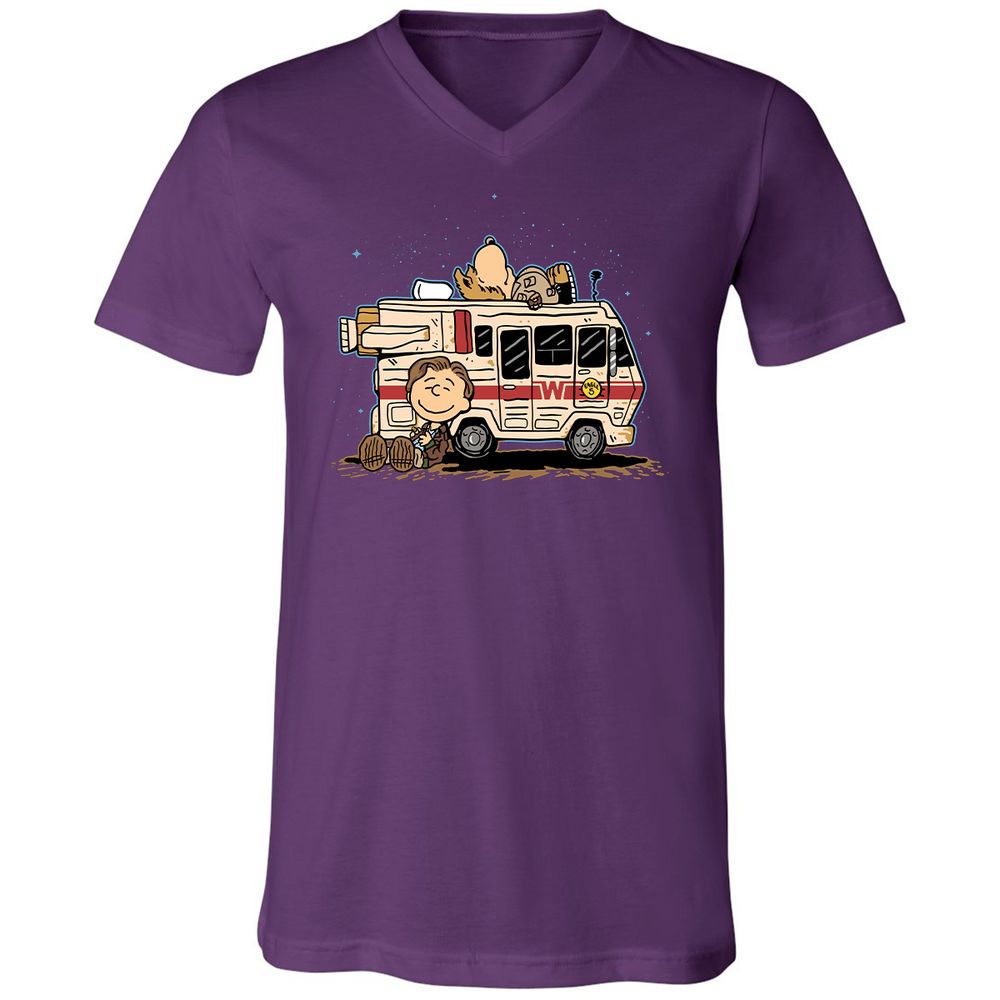 Unisex V-Neck T-Shirt - VR1H2P21 - Team Purple - 9