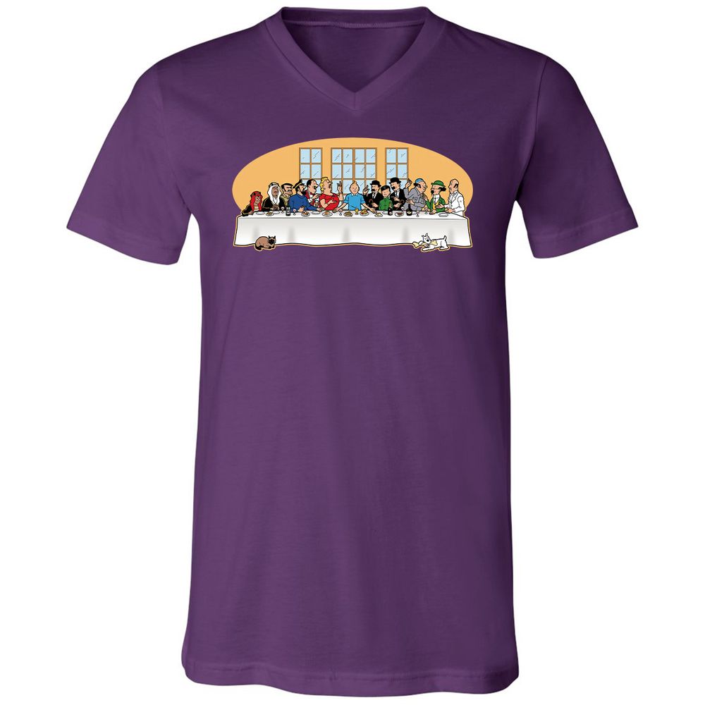 Unisex V-Neck T-Shirt - MR4HGLE6 - Team Purple - 9