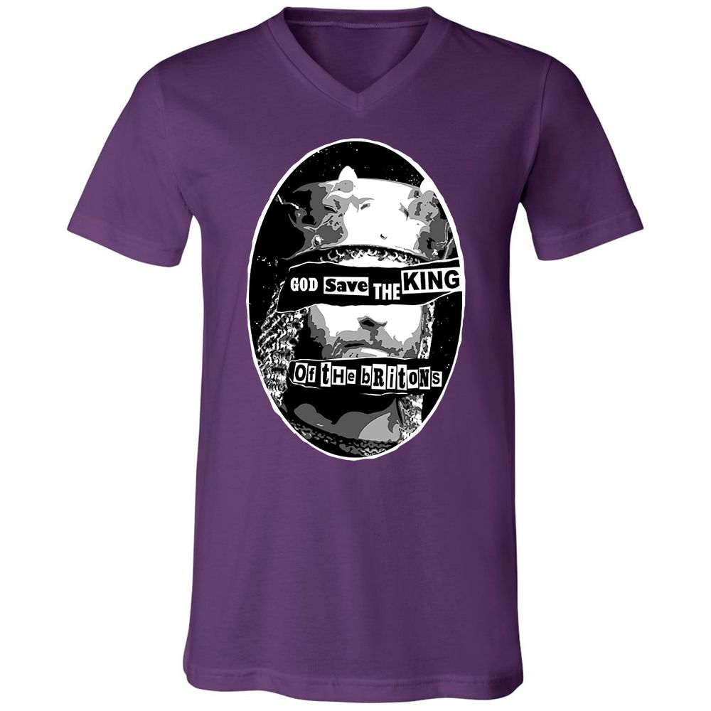 Unisex V-Neck T-Shirt - B2M76KVM - Team Purple - 9