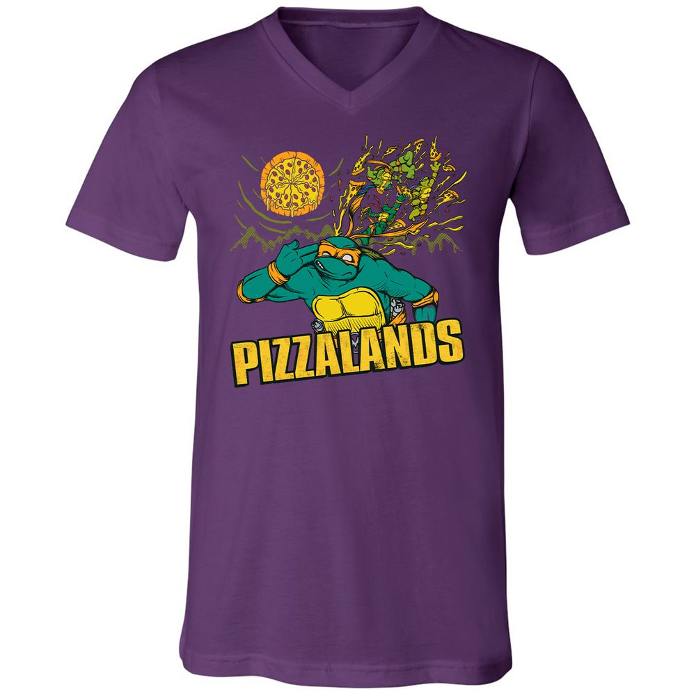 Unisex V-Neck T-Shirt - UQR9CC7Q - Team Purple - 9