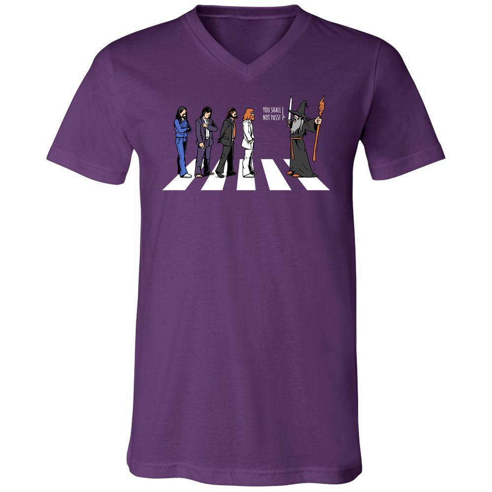 Unisex V-Neck T-Shirt - EELY7DAH - Team Purple - 9