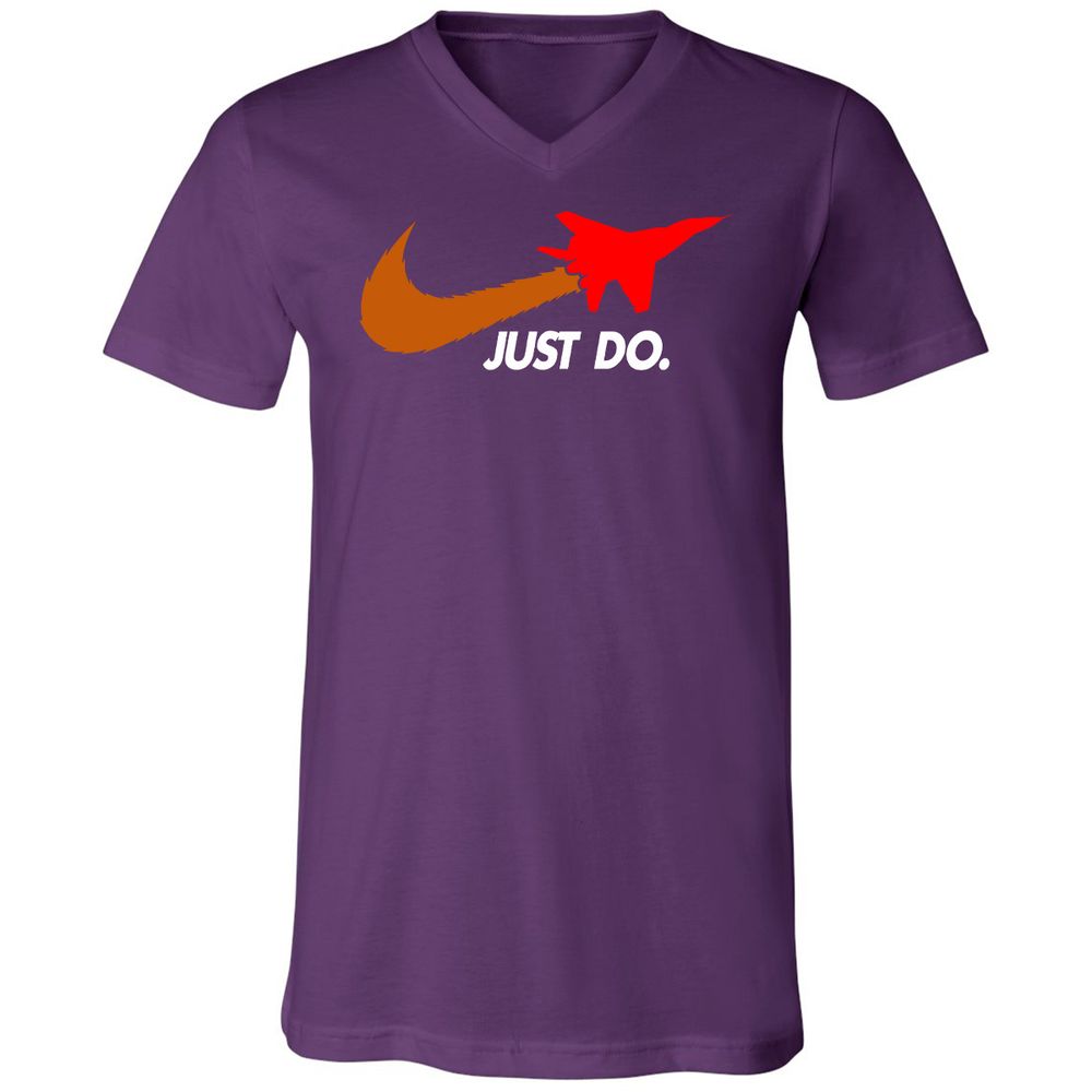 Unisex V-Neck T-Shirt - CVK4X2K5 - Team Purple - 9