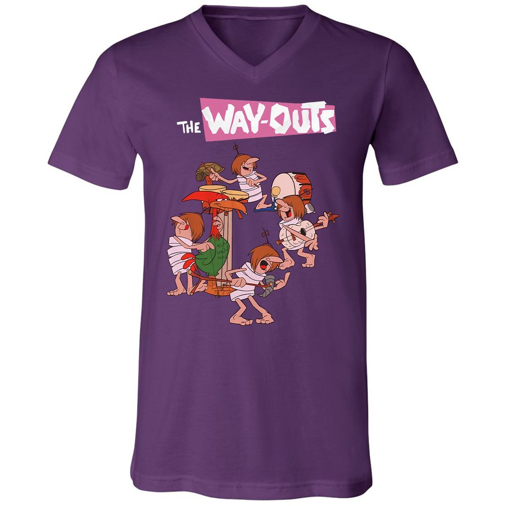 Unisex V-Neck T-Shirt - KMYB6ZJQ - Team Purple - 9