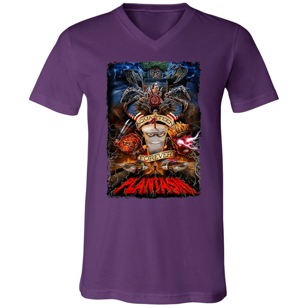 Unisex V-Neck T-Shirt - 76MN11L4 - Team Purple - 9
