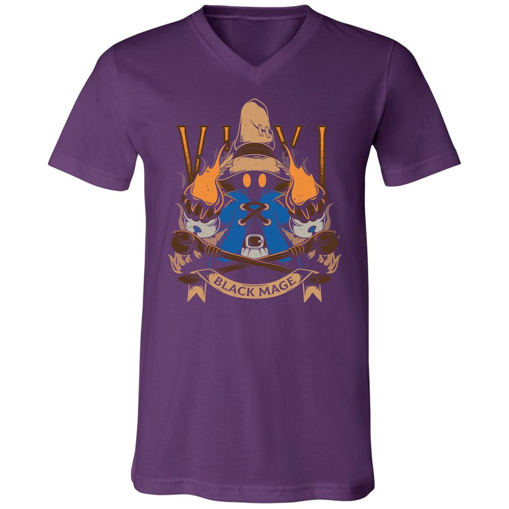 Unisex V-Neck T-Shirt - B7JLPEVA - Team Purple - 9