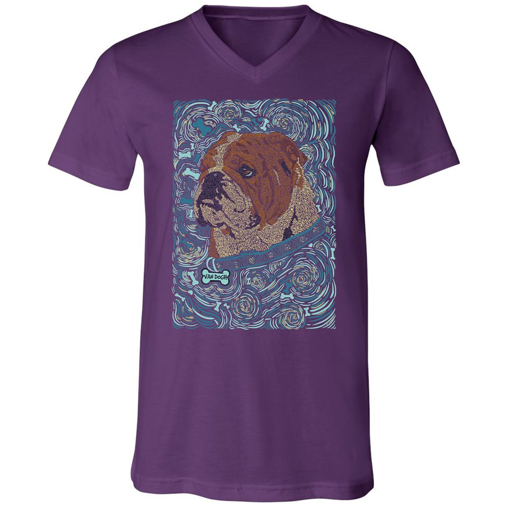 Unisex V-Neck T-Shirt - 3J139PBC - Team Purple - 9