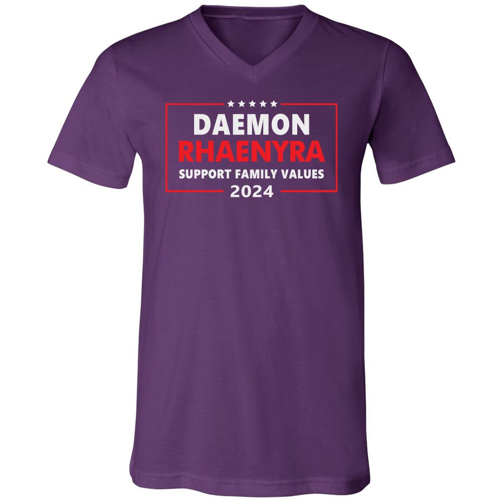 Unisex V-Neck T-Shirt - YTQ5JCNS - Team Purple - 9