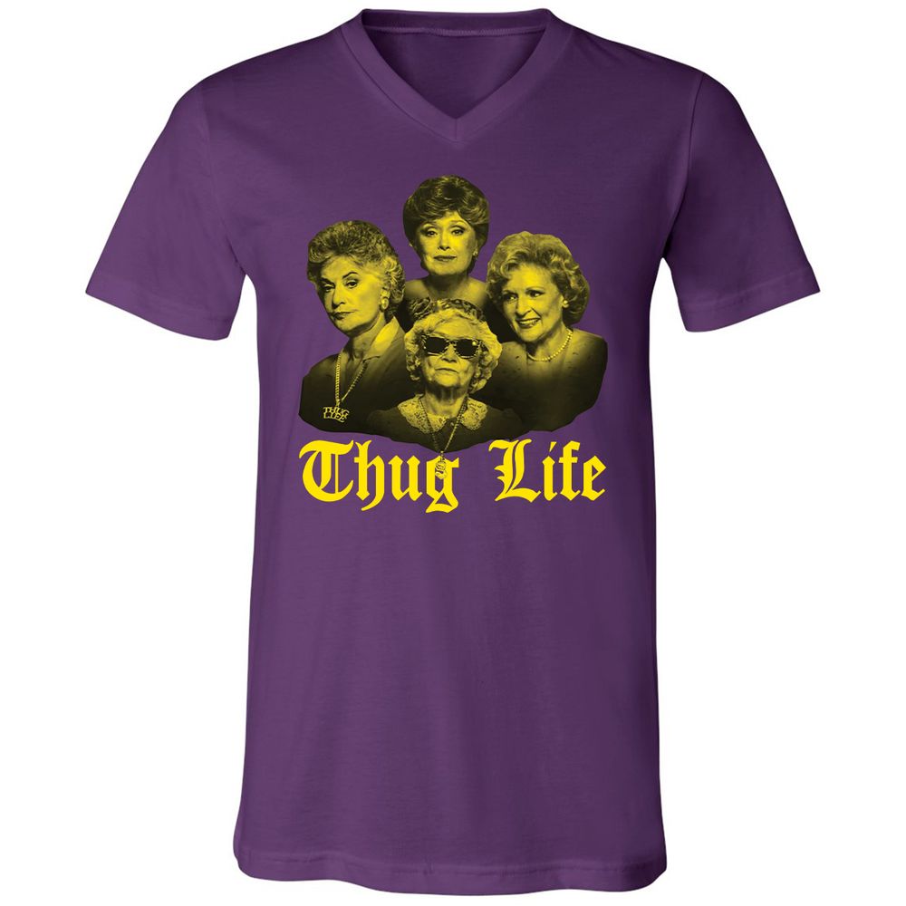 Unisex V-Neck T-Shirt - C59D8Y44 - Team Purple - 9