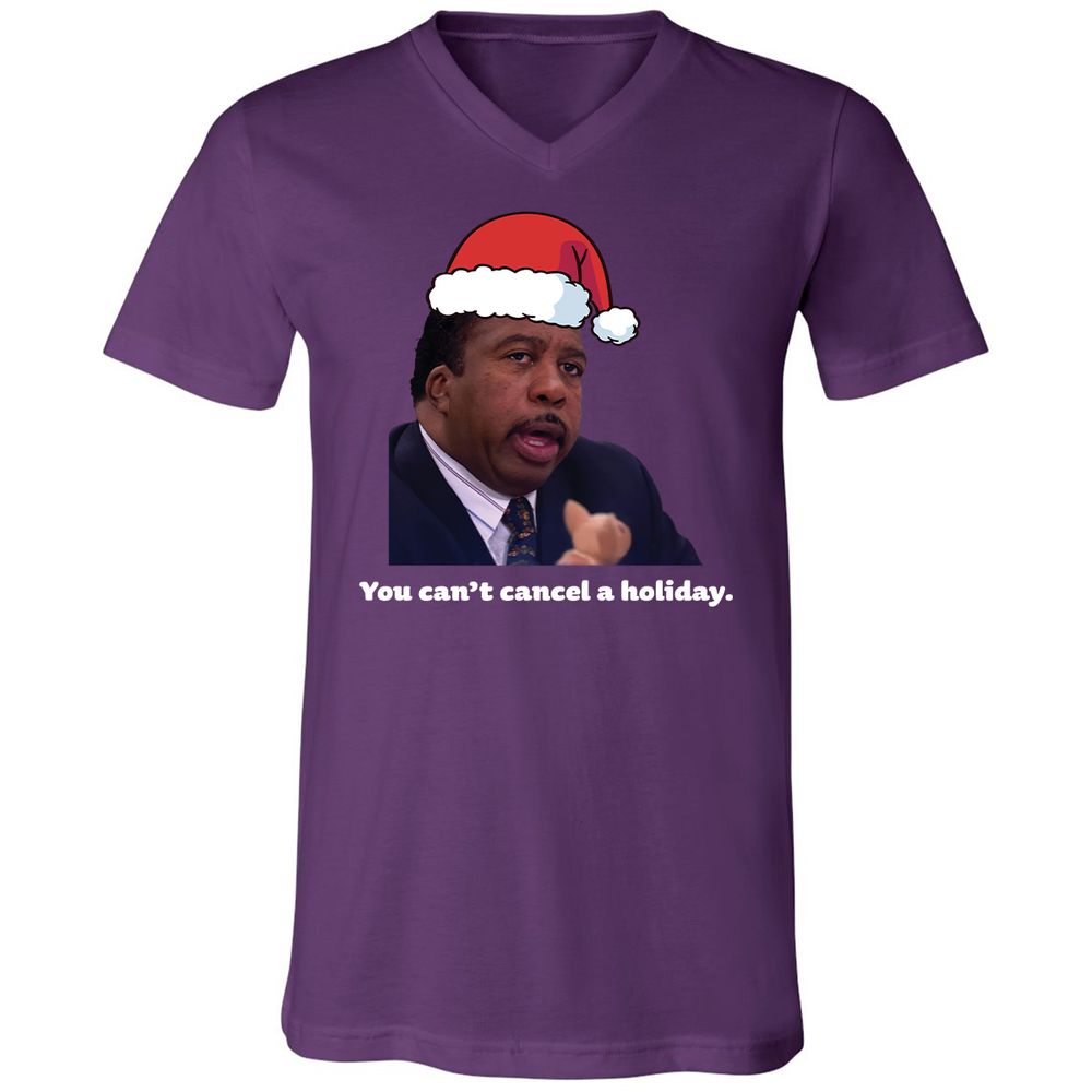 Unisex V-Neck T-Shirt - XZK6U3S8 - Team Purple - 9