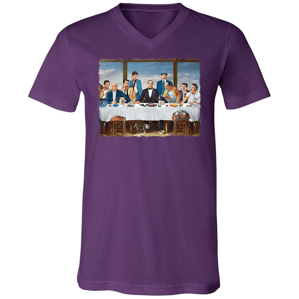 Unisex V-Neck T-Shirt - F6Y2ZLEL - Team Purple - 9