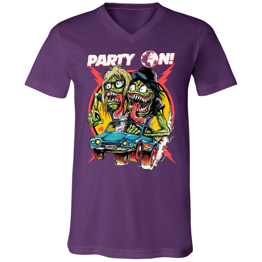 Unisex V-Neck T-Shirt - XLLB9NTX - Team Purple - 9