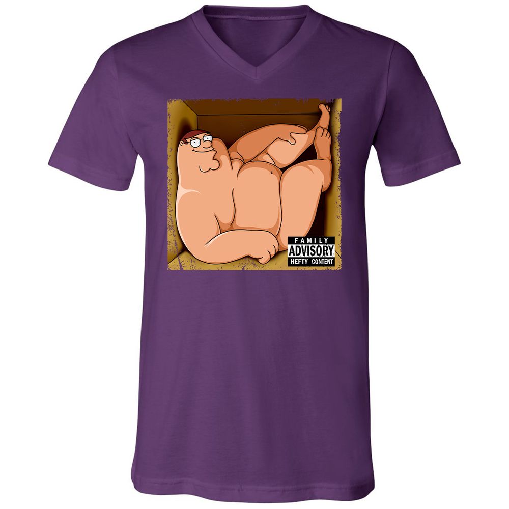 Unisex V-Neck T-Shirt - L8F5ZMVY - Team Purple - 9