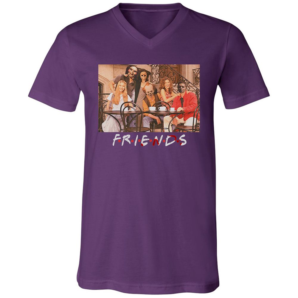 Unisex V-Neck T-Shirt - A5GZC4RV - Team Purple - 9