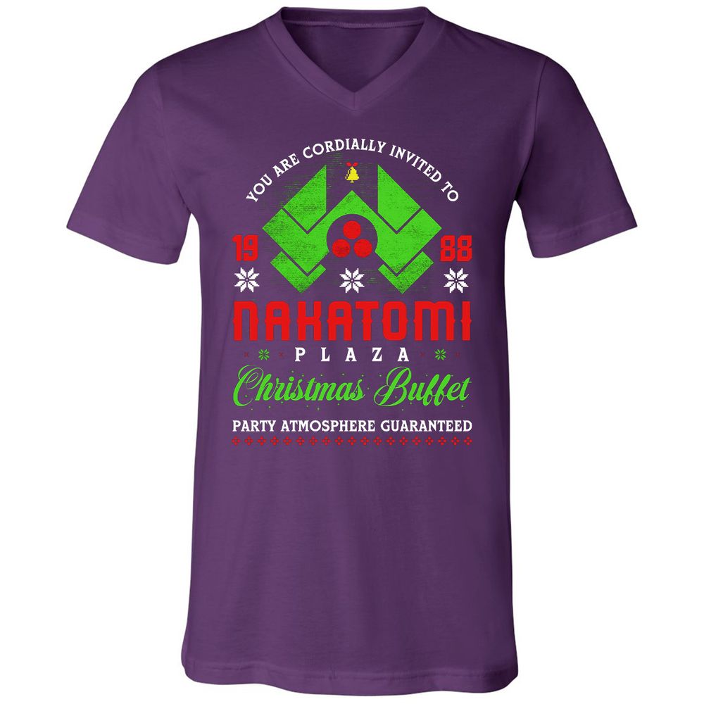 Unisex V-Neck T-Shirt - VSJDBJVV - Team Purple - 9