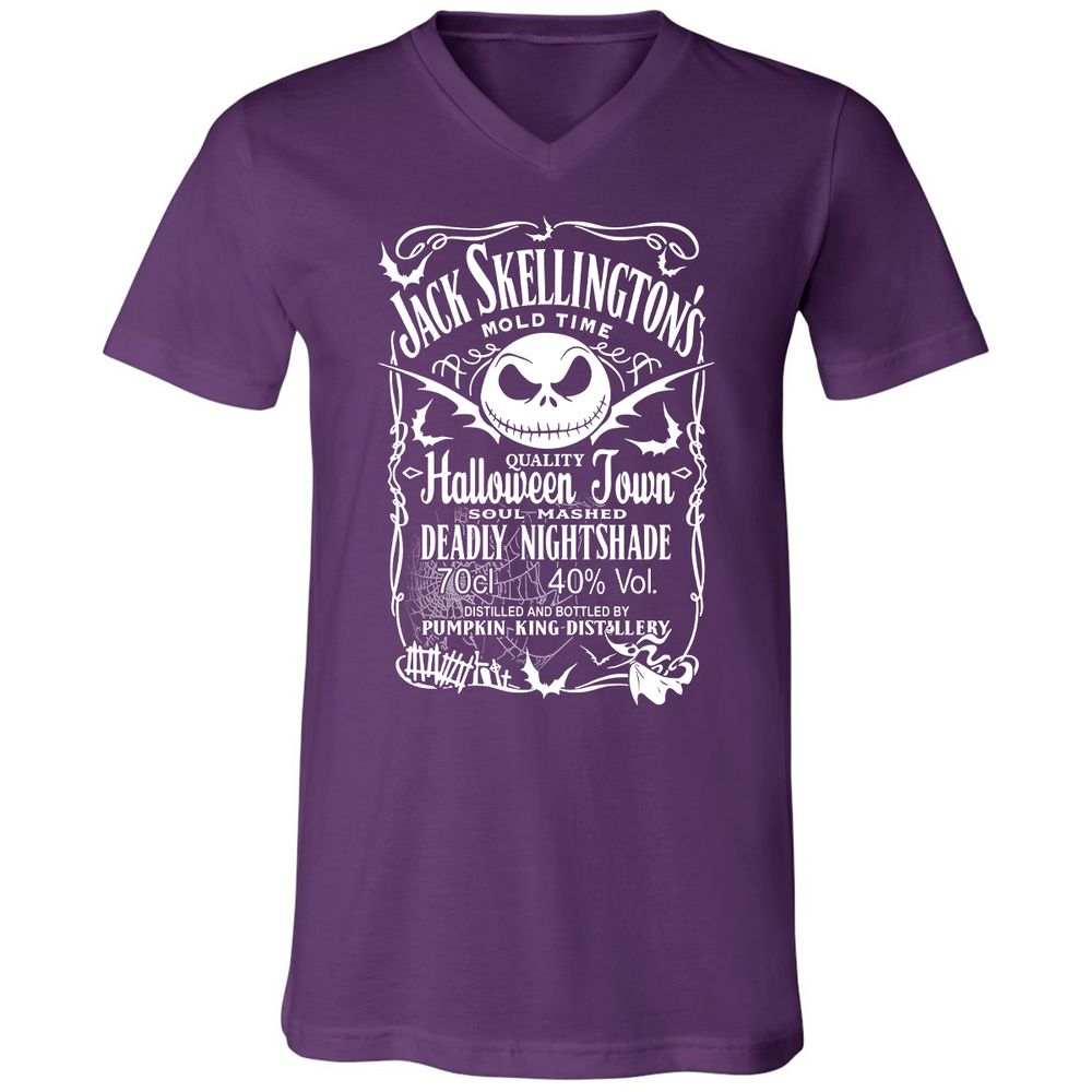 Unisex V-Neck T-Shirt - D4EQD5C7 - Team Purple - 9