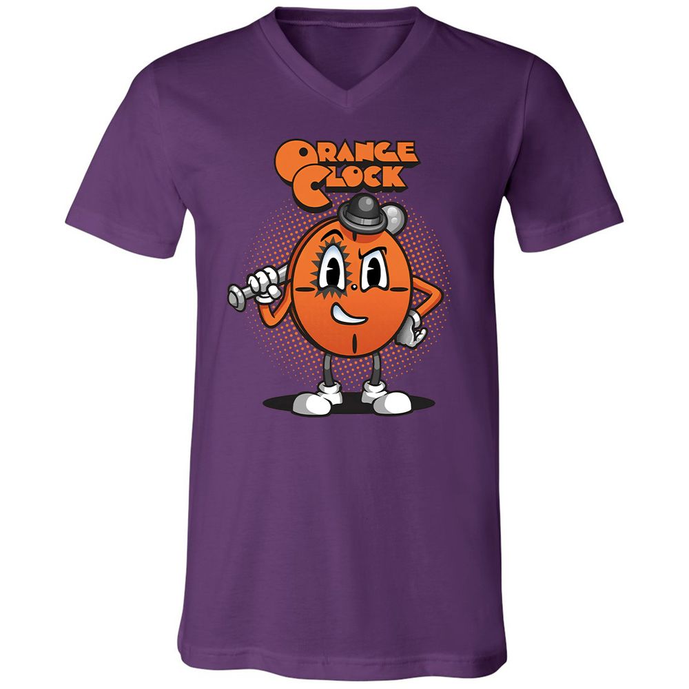 Unisex V-Neck T-Shirt - QWMMLYM9 - Team Purple - 9