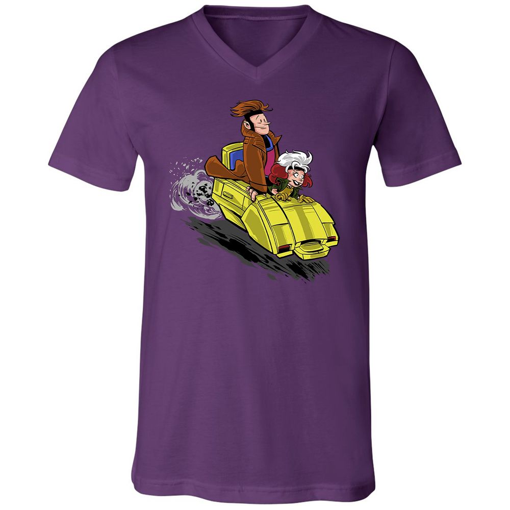 Unisex V-Neck T-Shirt - LWV6KYN9 - Team Purple - 9