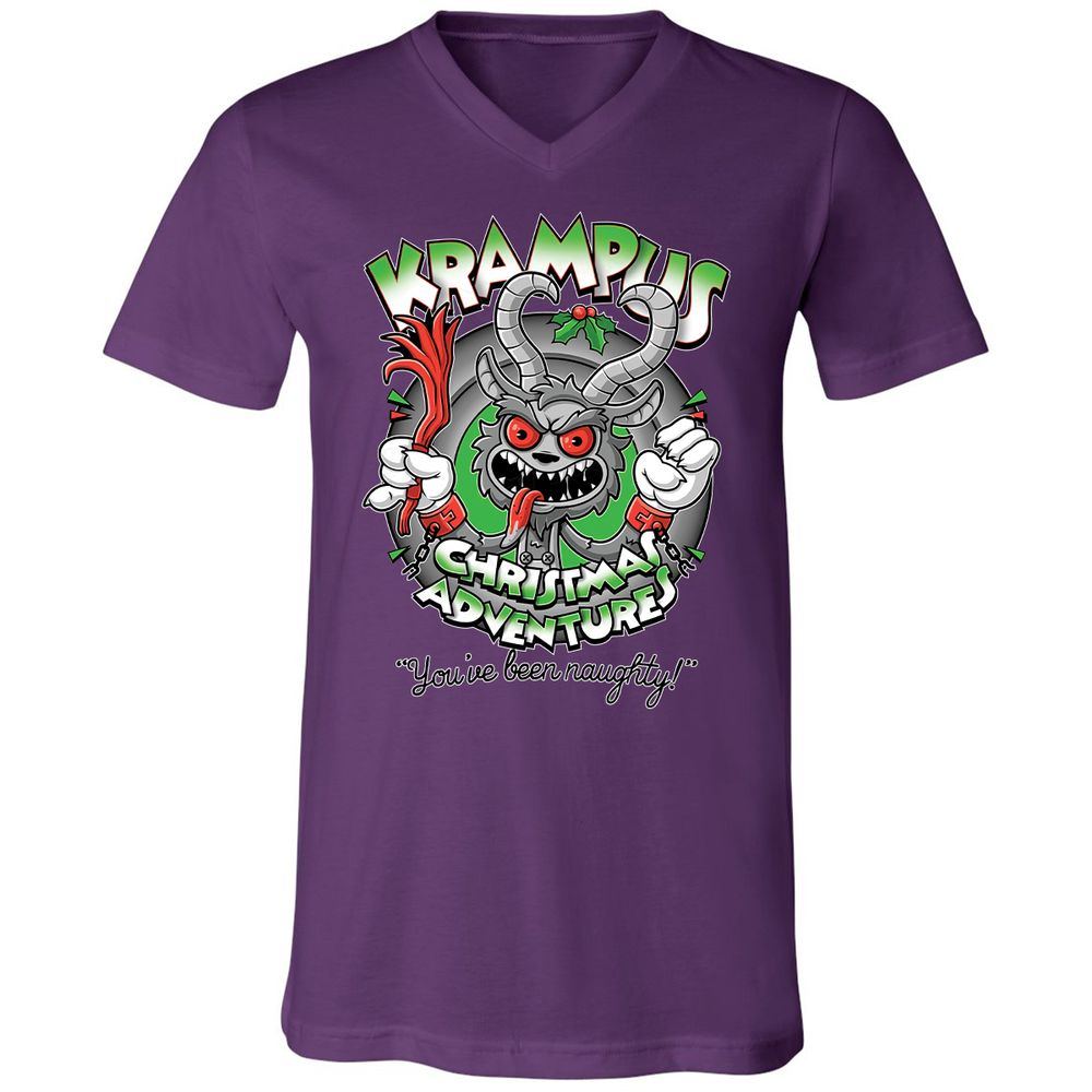 Unisex V-Neck T-Shirt - TTQQH2DU - Team Purple - 9