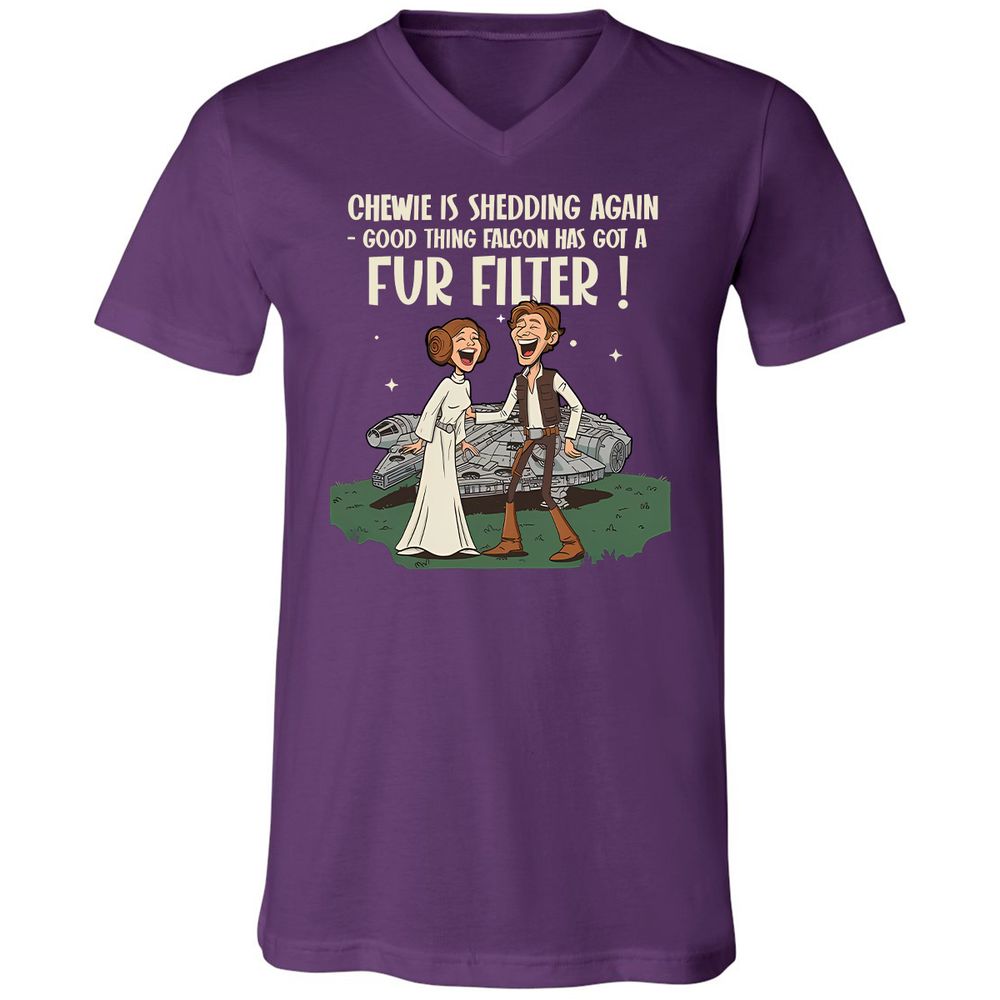 Unisex V-Neck T-Shirt - K36L2C8H - Team Purple - 9