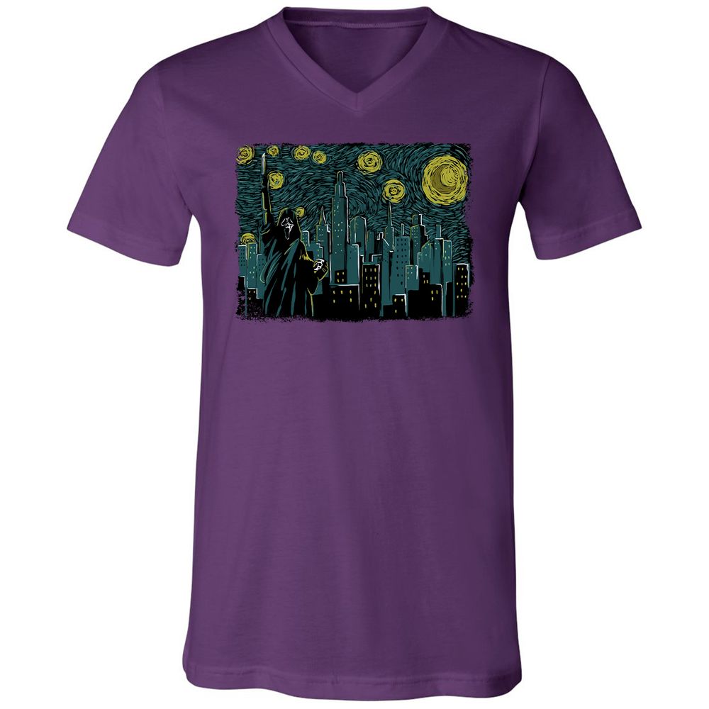 Unisex V-Neck T-Shirt - GDW94Q9B - Team Purple - 9