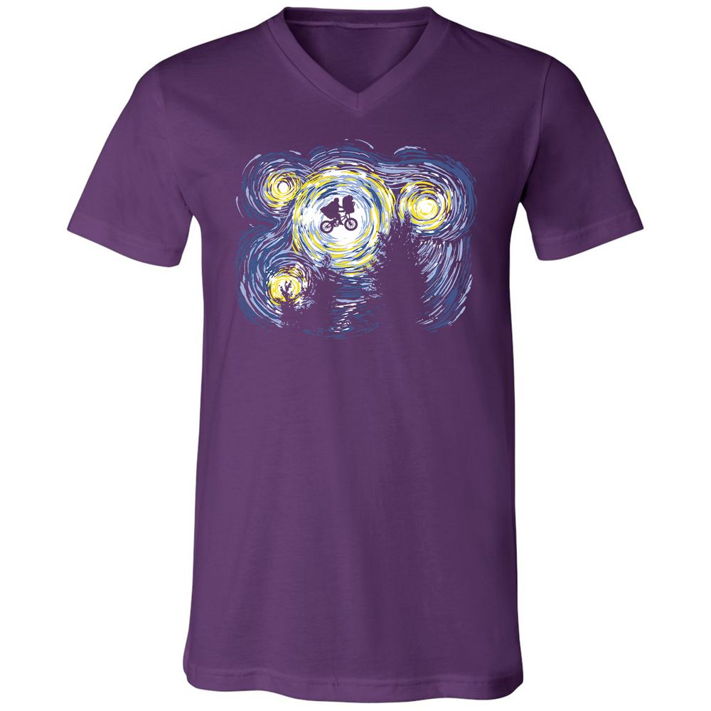 Unisex V-Neck T-Shirt - KNPXQMZB - Team Purple - 9