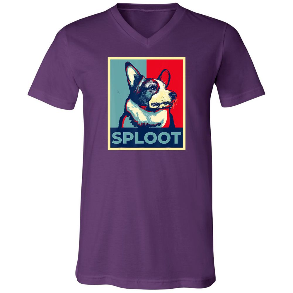 Unisex V-Neck T-Shirt - T1SKEK3E - Team Purple - 9