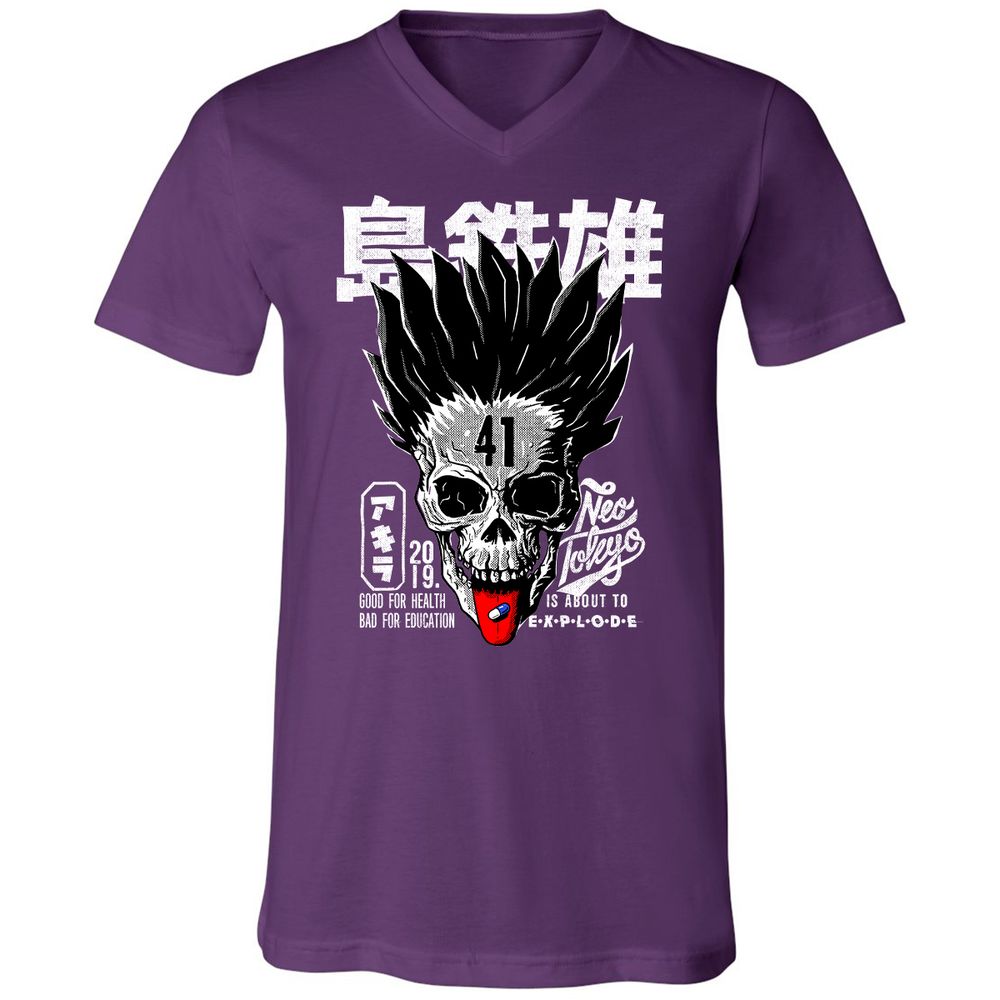 Unisex V-Neck T-Shirt - JP28EYZJ - Team Purple - 9