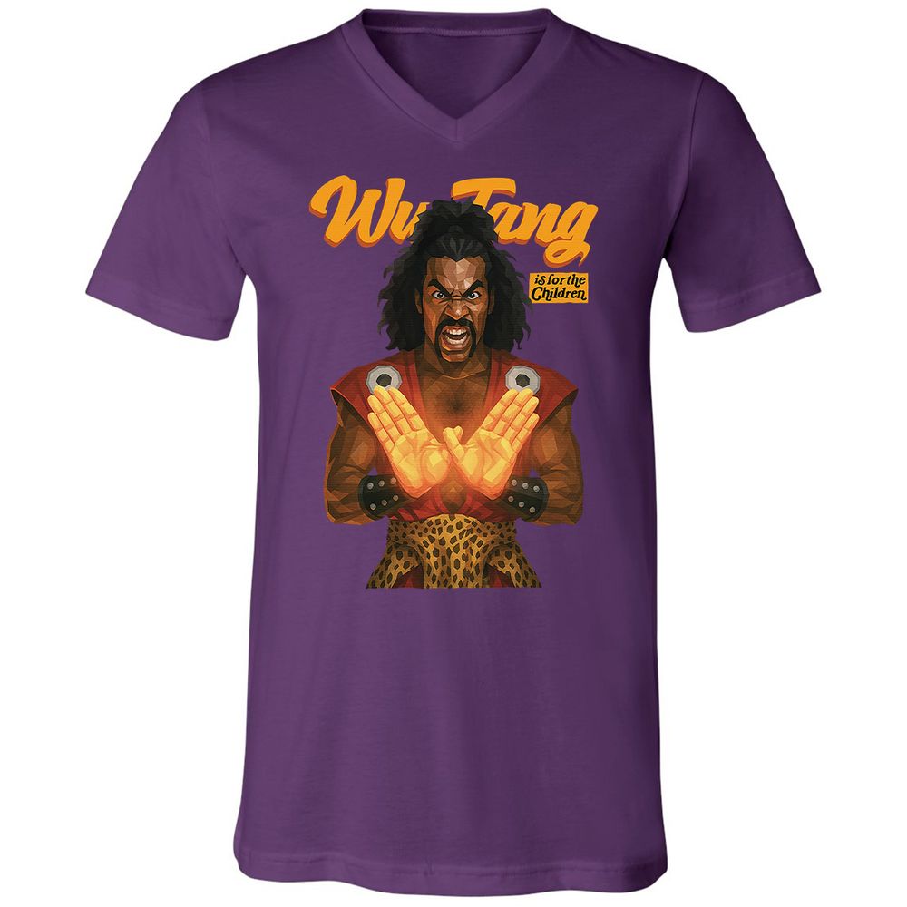 Unisex V-Neck T-Shirt - YHUTLEER - Team Purple - 9