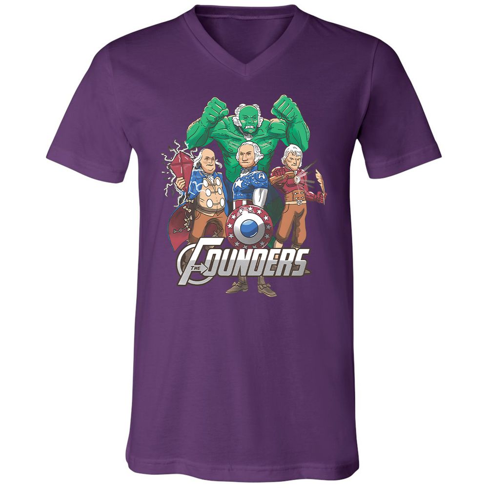 Unisex V-Neck T-Shirt - 2P2E9D8M - Team Purple - 9