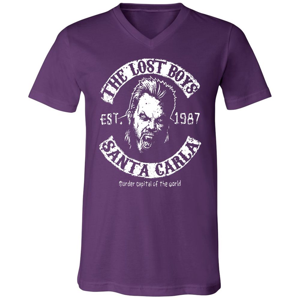 Unisex V-Neck T-Shirt - 3KN1HQJB - Team Purple - 9