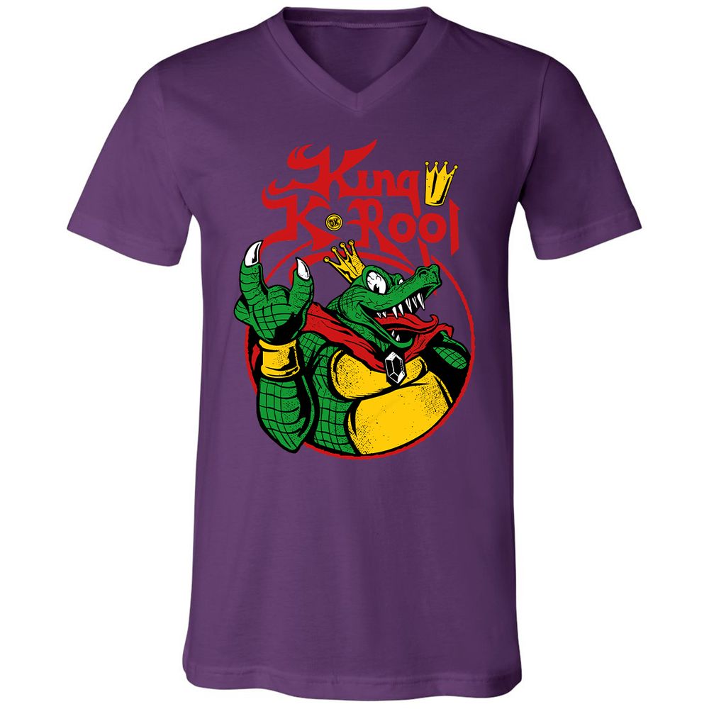 Unisex V-Neck T-Shirt - D4M16Y6M - Team Purple - 9