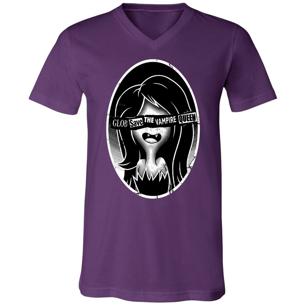 Unisex V-Neck T-Shirt - XGQY5MLQ - Team Purple - 9