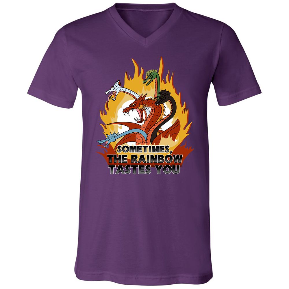 Unisex V-Neck T-Shirt - DAHQPV5S - Team Purple - 9