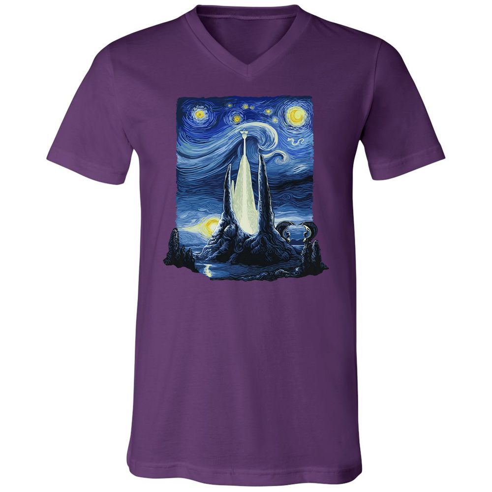 Unisex V-Neck T-Shirt - 5C6JR9D2 - Team Purple - 9