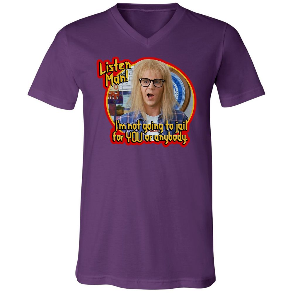Unisex V-Neck T-Shirt - C4KL83RS - Team Purple - 9