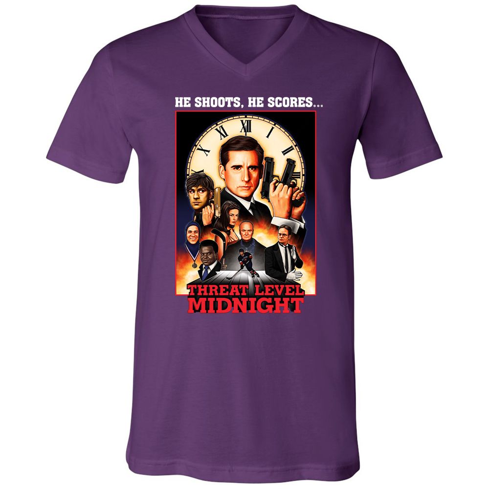 Unisex V-Neck T-Shirt - GNVJWZY4 - Team Purple - 9