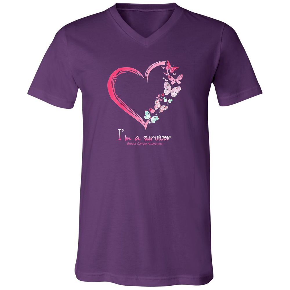 Unisex V-Neck T-Shirt - BWBBQZCD - Team Purple - 9