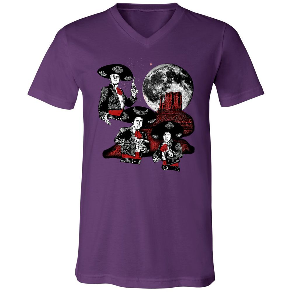 Unisex V-Neck T-Shirt - YW8XA733 - Team Purple - 9
