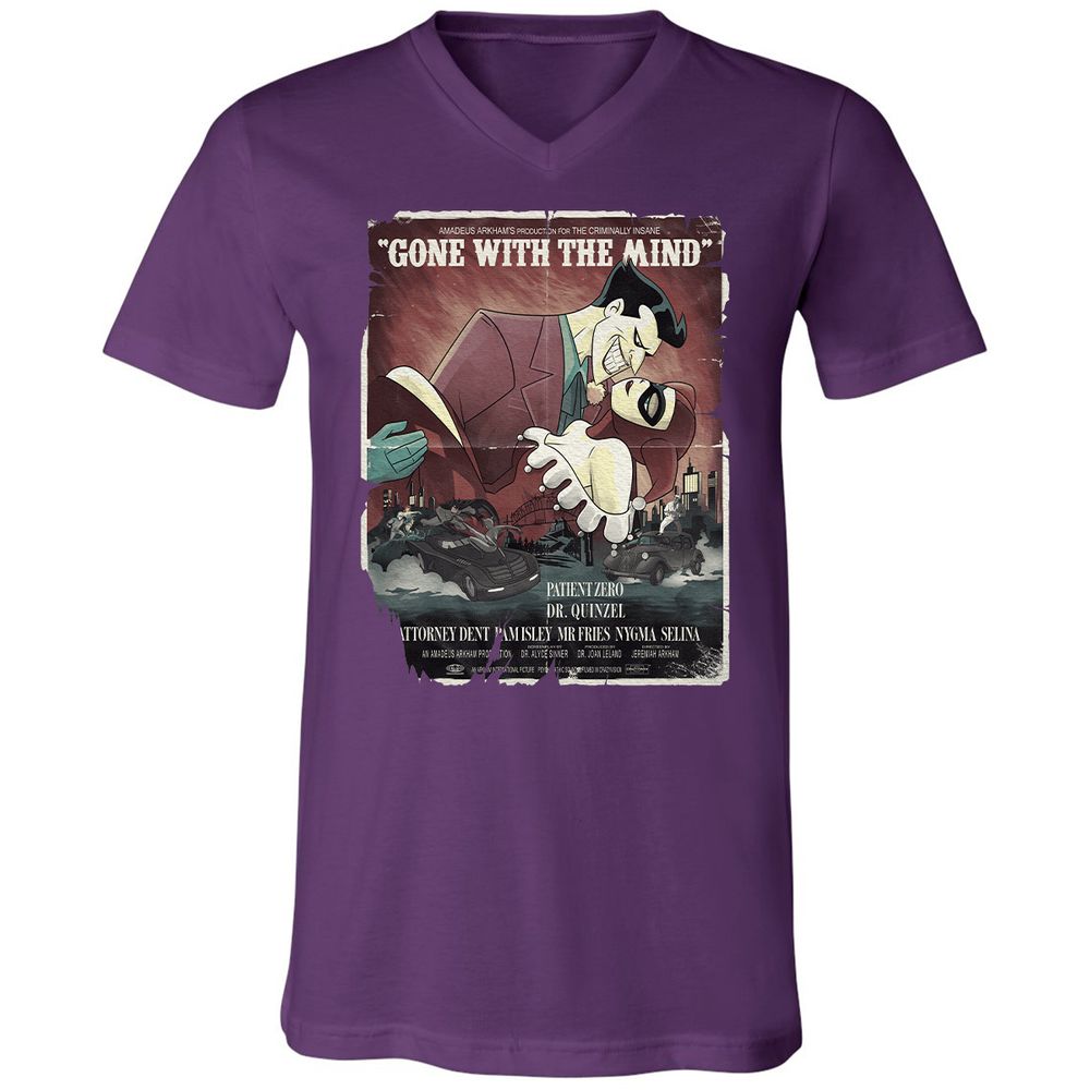 Unisex V-Neck T-Shirt - 7WCQK8PQ - Team Purple - 9