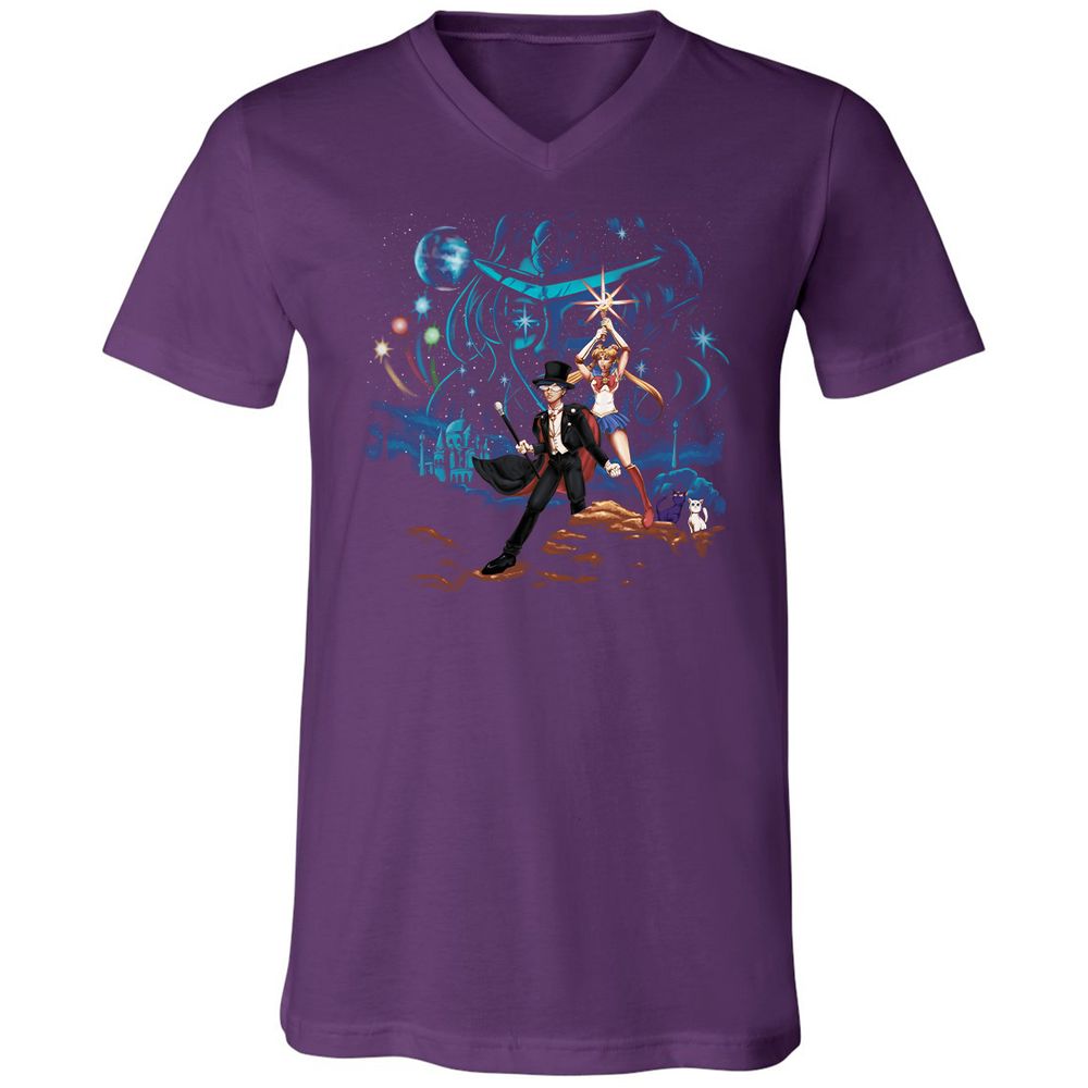 Unisex V-Neck T-Shirt - BMXNGF3E - Team Purple - 9