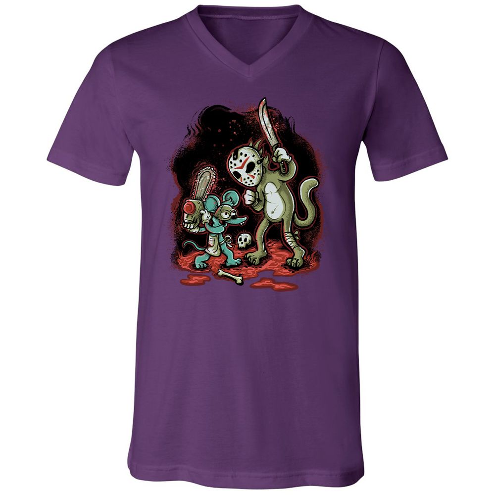 Unisex V-Neck T-Shirt - Y1M316Y4 - Team Purple - 9