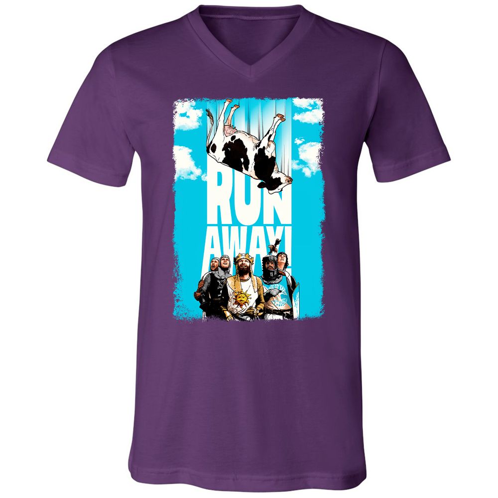 Unisex V-Neck T-Shirt - HV4JJQPW - Team Purple - 9