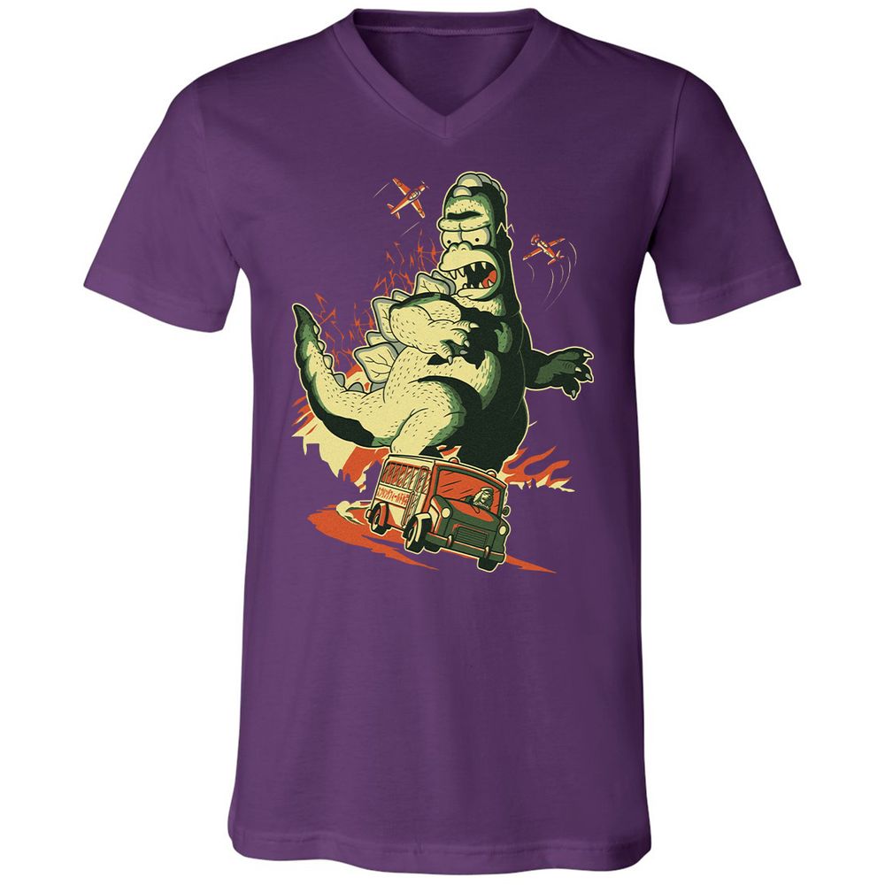 Unisex V-Neck T-Shirt - JD1X3D91 - Team Purple - 9