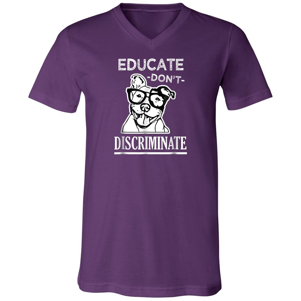 Unisex V-Neck T-Shirt - QQBPR3RC - Team Purple - 9