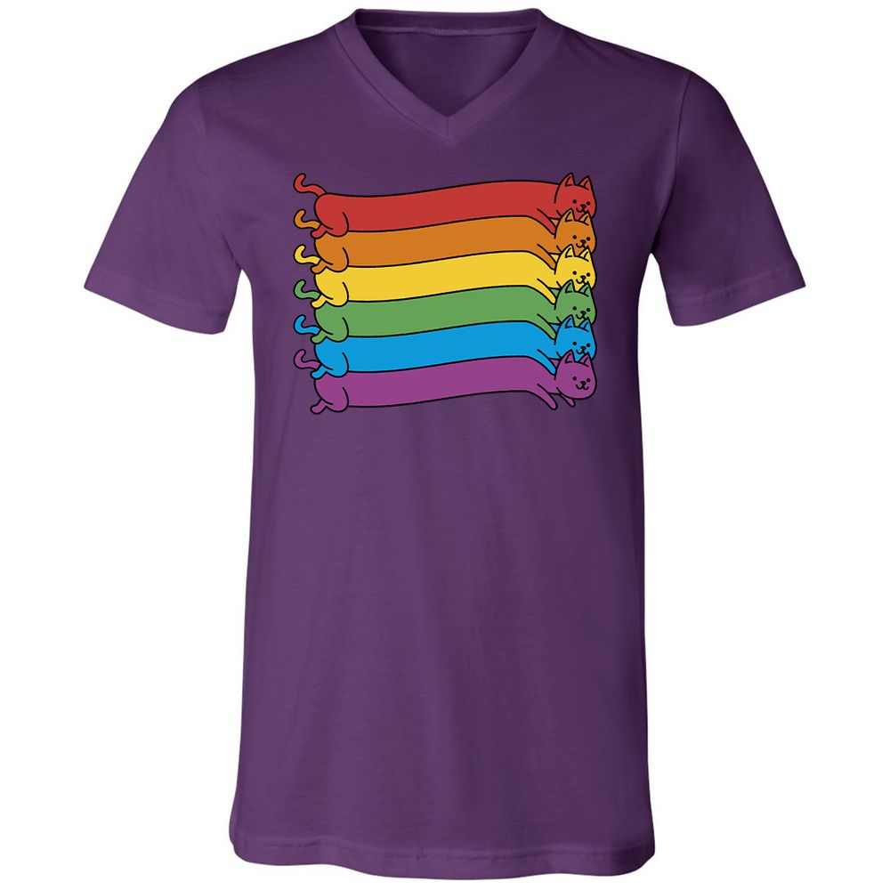 Unisex V-Neck T-Shirt - 6SH7MYTG - Team Purple - 9