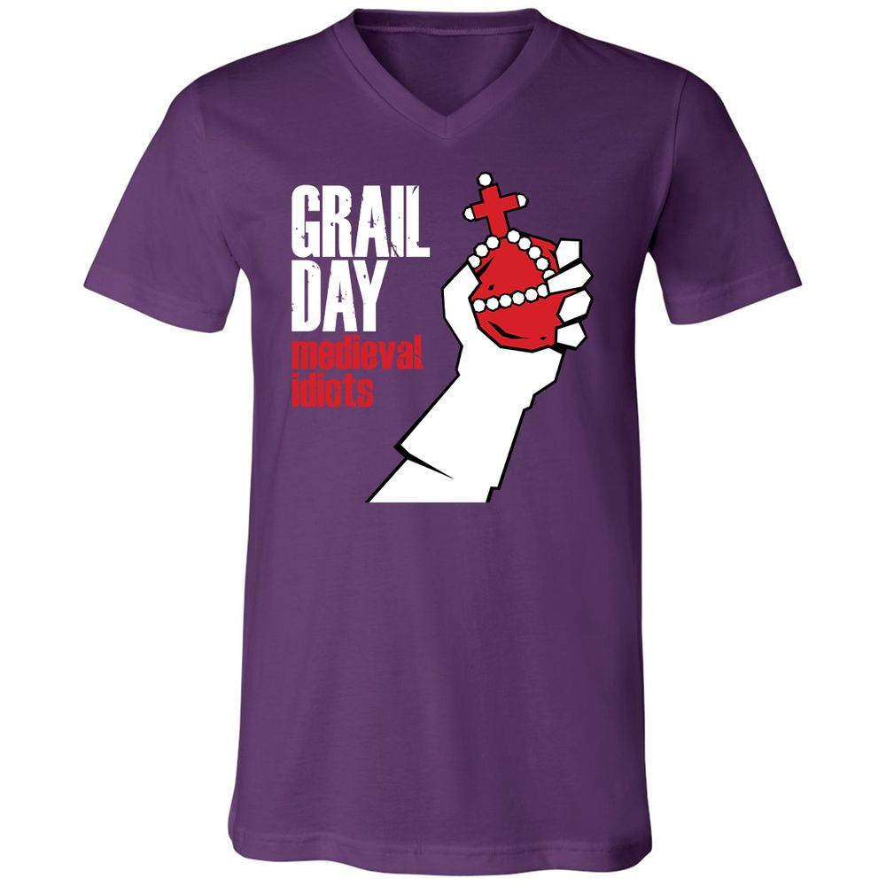 Unisex V-Neck T-Shirt - 43E8AXE5 - Team Purple - 9