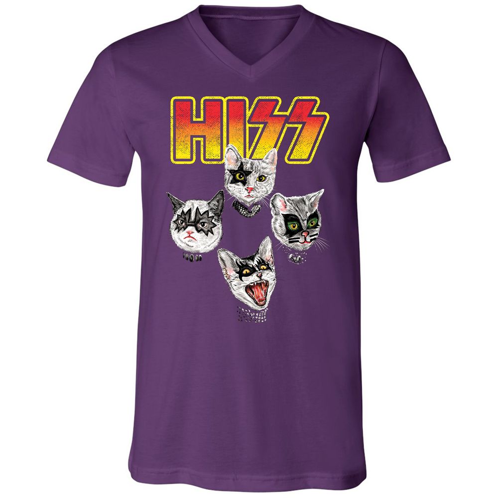 Unisex V-Neck T-Shirt - GQM746DC - Team Purple - 9