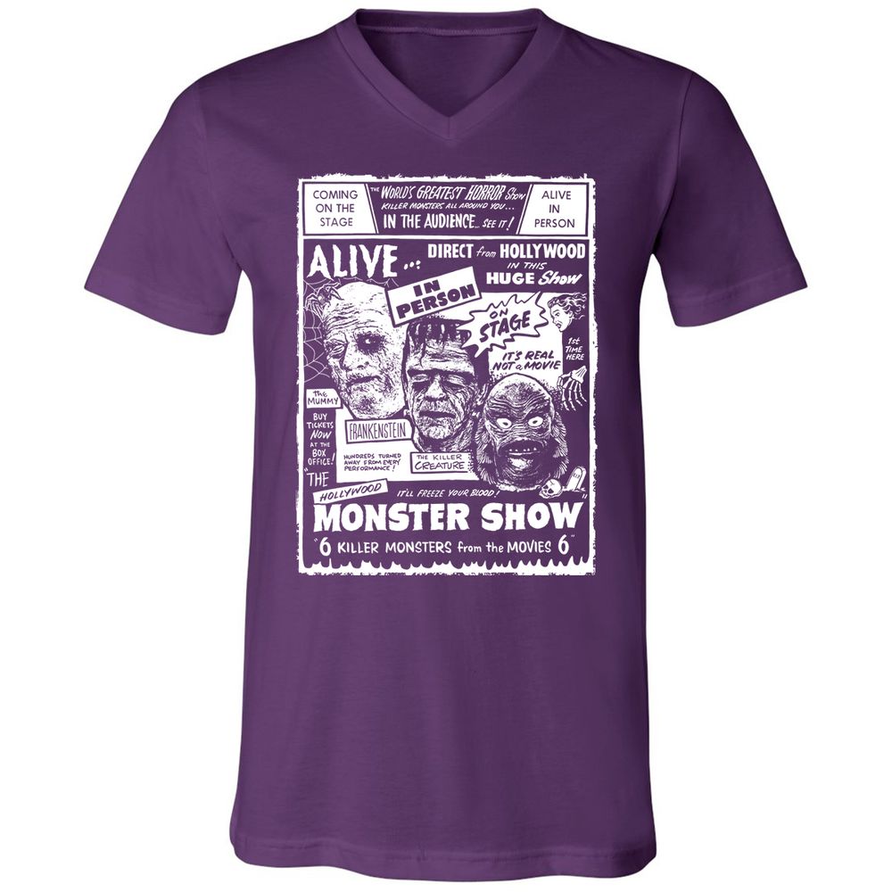 Unisex V-Neck T-Shirt - KCURS8MW - Team Purple - 9