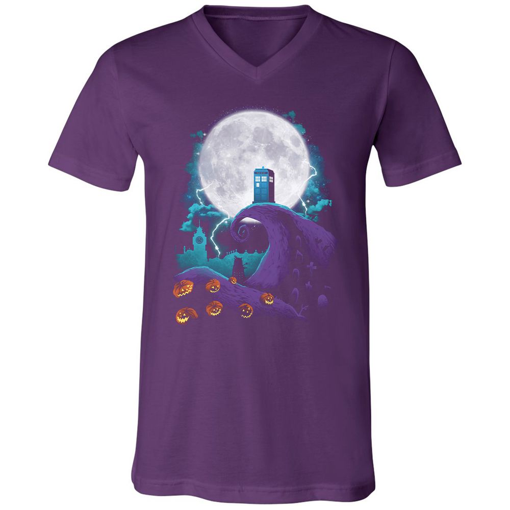Unisex V-Neck T-Shirt - U8KQULJQ - Team Purple - 9