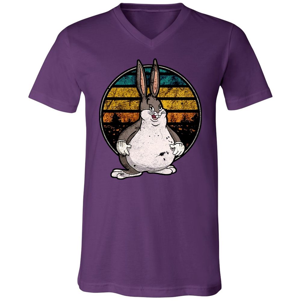 Unisex V-Neck T-Shirt - AMR9BWRT - Team Purple - 9